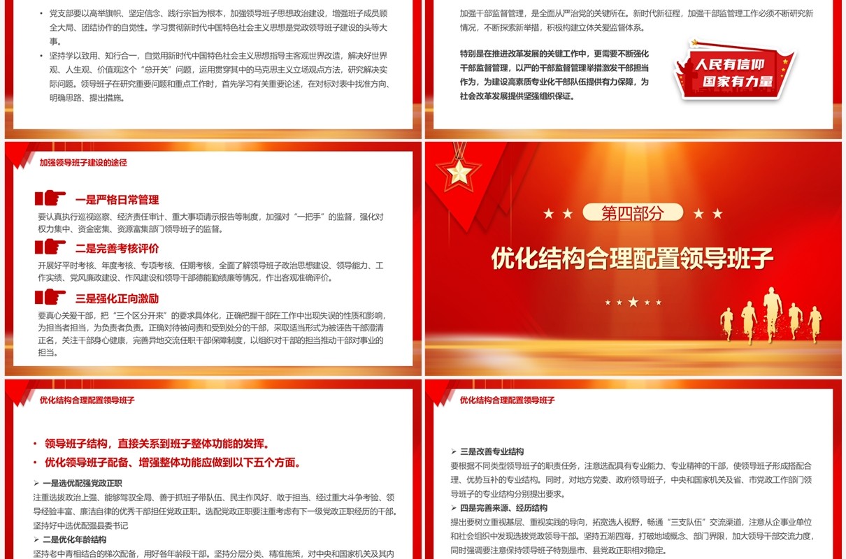 红色党支部领导班子的建设PPT模板