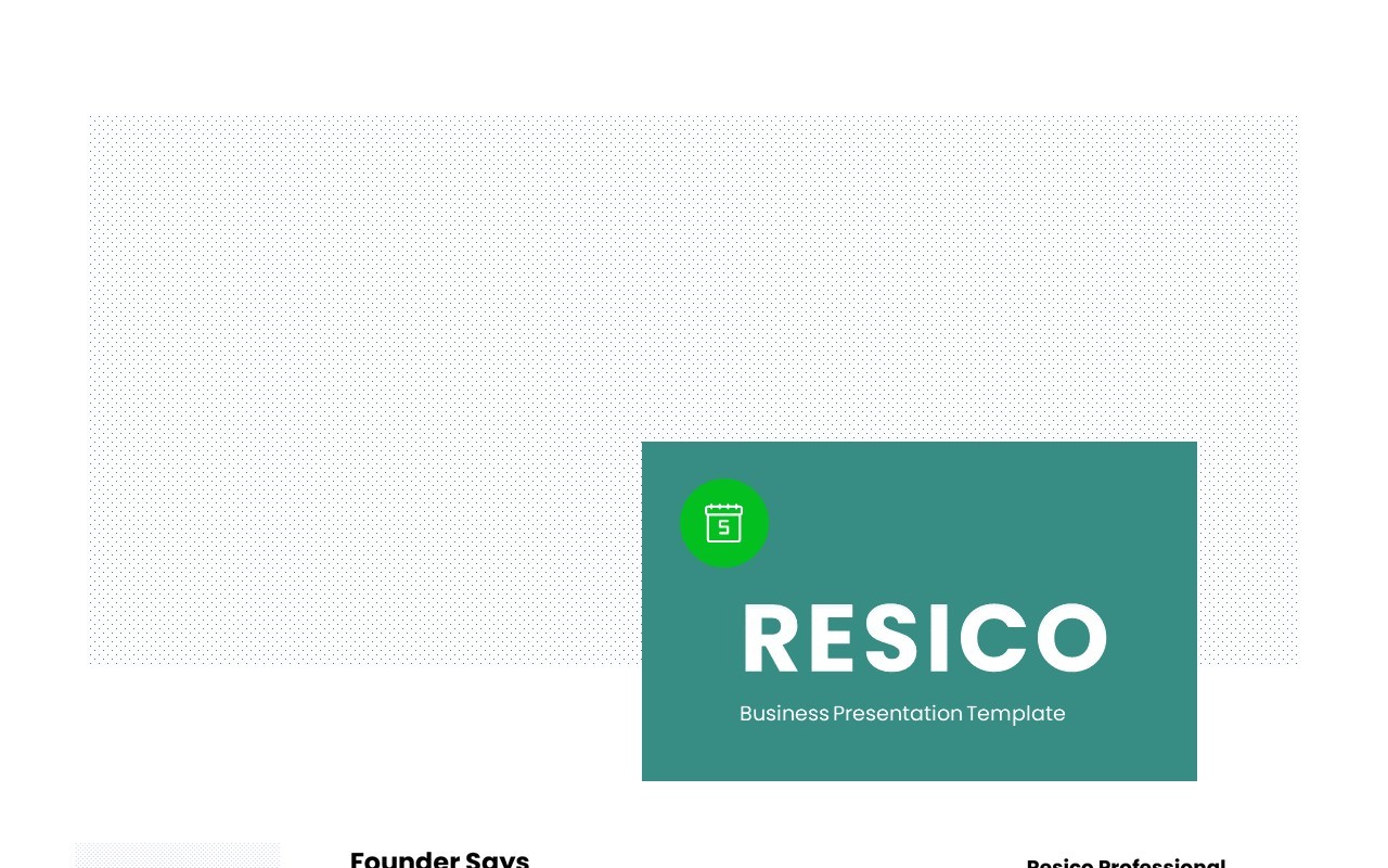 绿色简洁公司汇报工作报告PPT模板（无图可插图）Resico No Image
