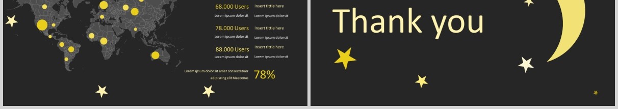 星月深色创意通用PPT模板版式设计Stockun Powerpoint Template