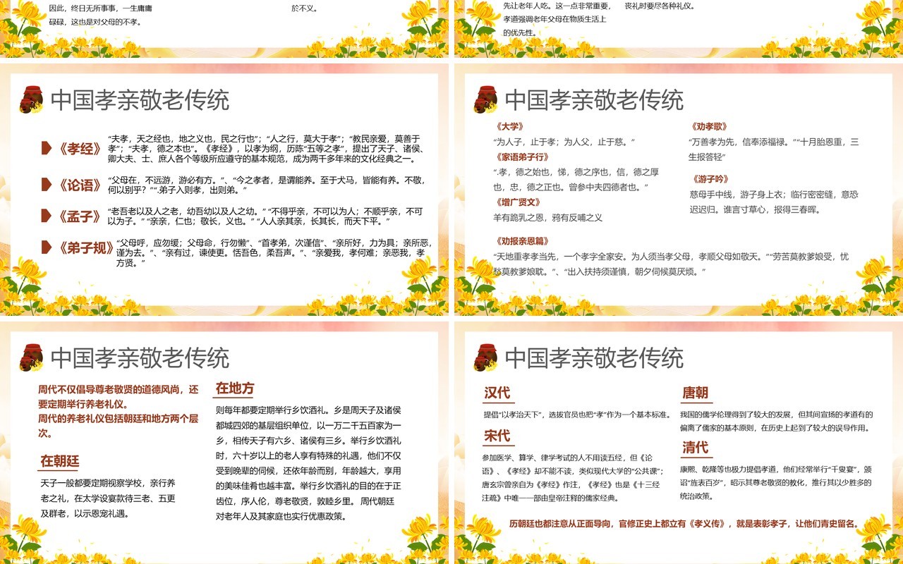 黄色国潮风传统节日之重阳节班会PPT模版