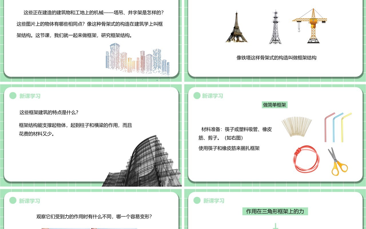 教科版六年级科学上册做框架PPT模板