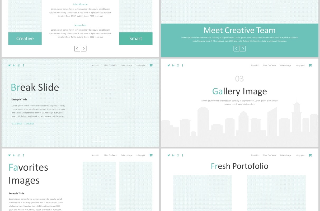 公司简介产品介绍PPT模板版式设计Whiteless - Powerpoint Template