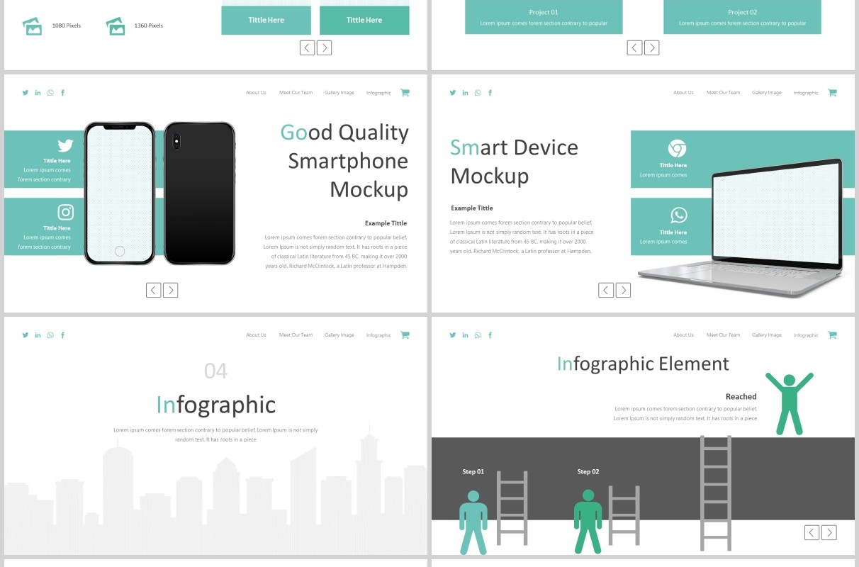 公司简介产品介绍PPT模板版式设计Whiteless - Powerpoint Template