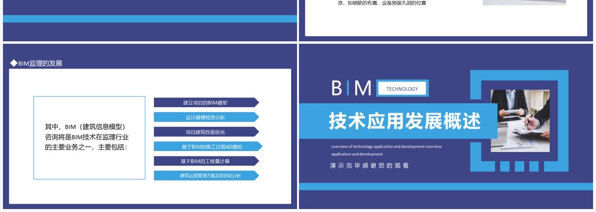 BIM技术应用发展概述动态PPT模板