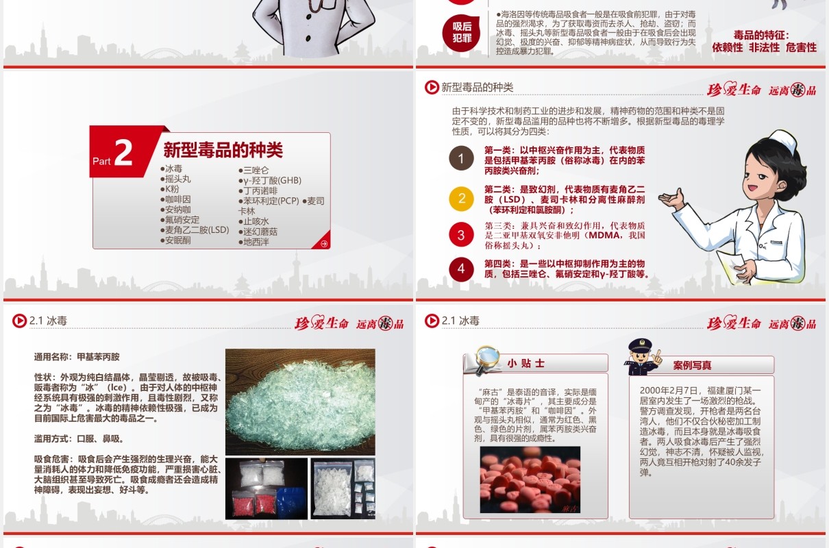 禁毒知识教育宣传课件主题PPT模板