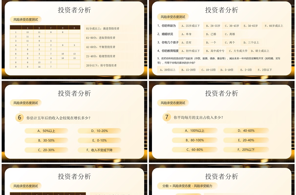 黄色简约风资产配置理财知识培训PPT模板