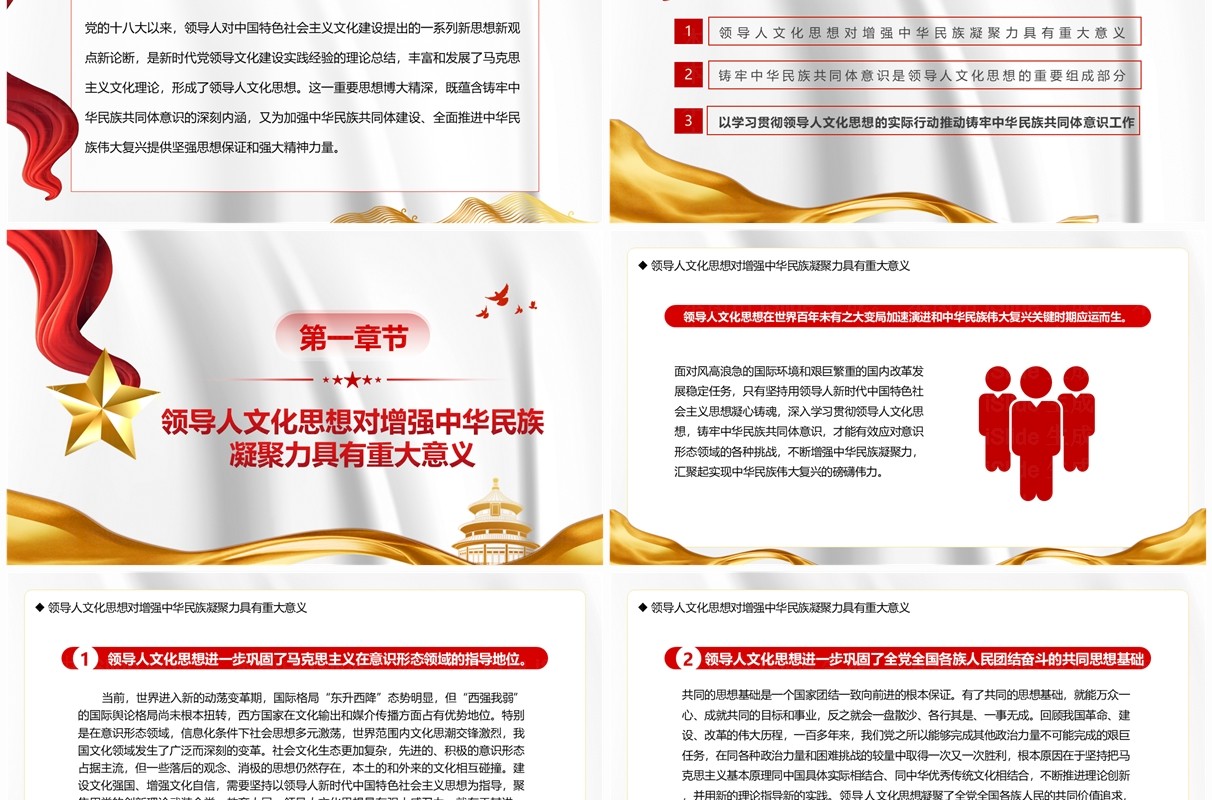 简约风铸牢中华民族共同体意识PPT模板