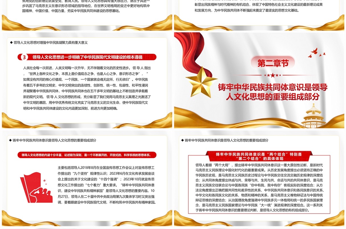 简约风铸牢中华民族共同体意识PPT模板