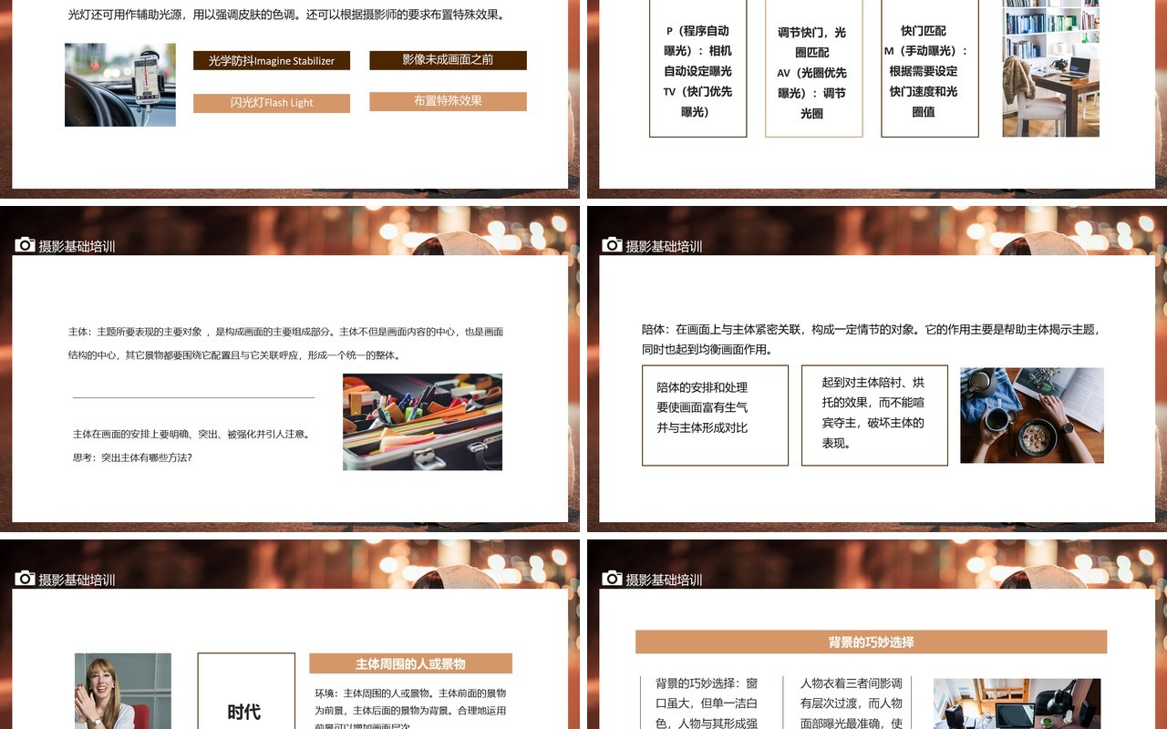 摄影技术基础培训课程动态PPT模板