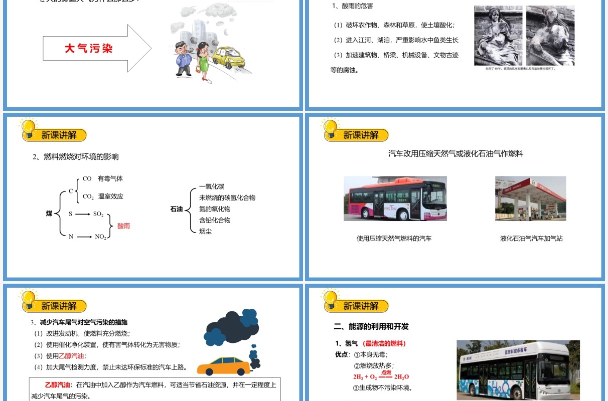 部编版九年级化学上册燃料的合理利用与开发课件PPT模板