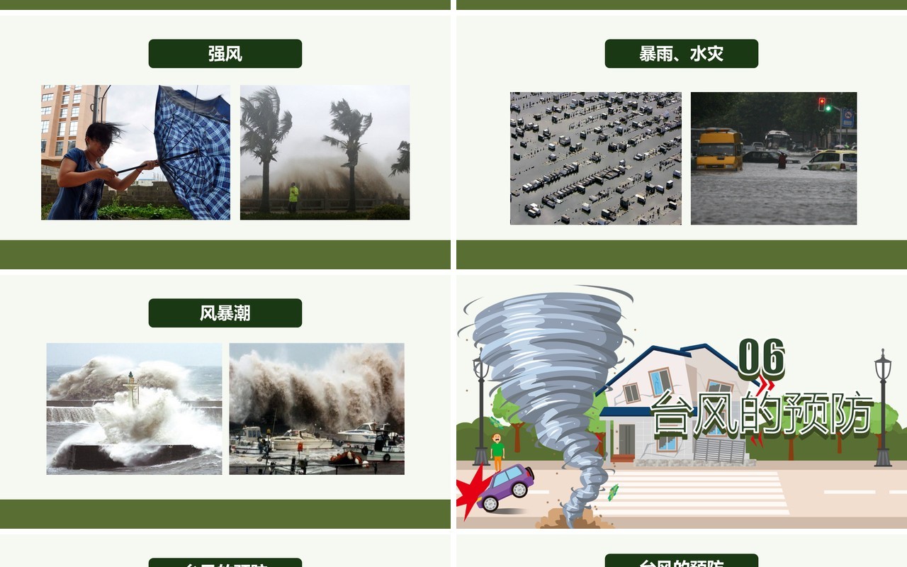 防洪抗汛防台风课件PPT模板