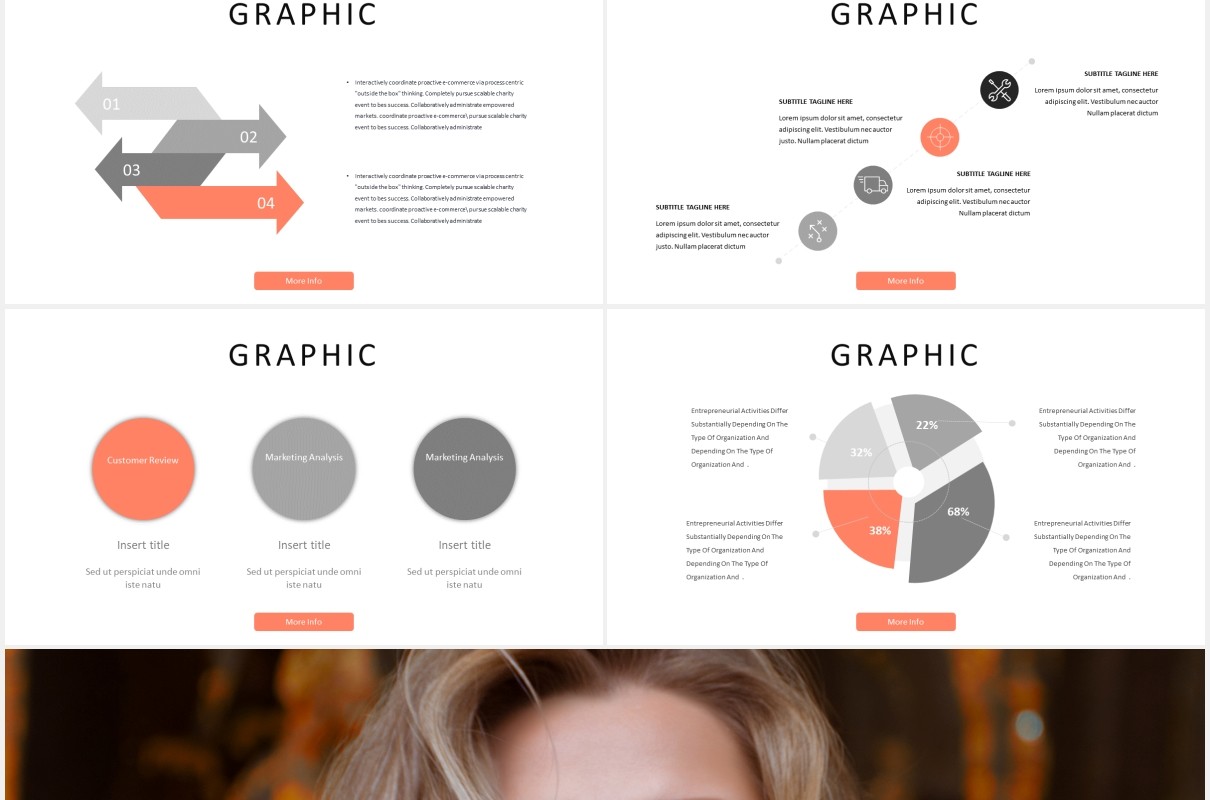 简约国外图片排版PPT图表模板Moca - Powerpoint Template