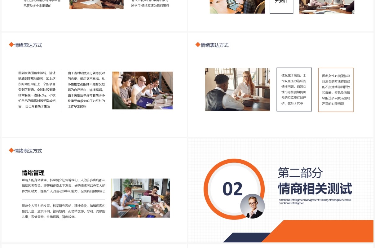 企业员工管理职场情绪控制情商管理培训动态PPT模板