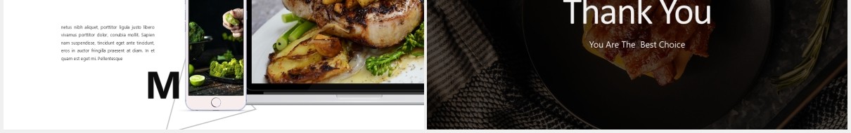 餐饮美食图片展示PPT模板Hylos Powerpoint Template