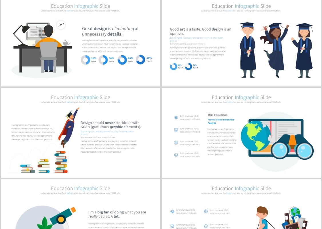 教育PPT信息图表模板Education PowerPoint Infographics Main