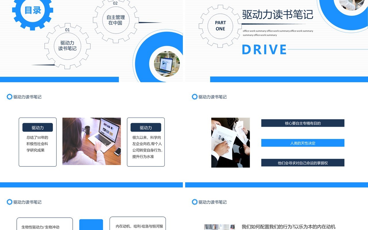 驱动力这个时代需要自我管理的复兴动态PPT模板
