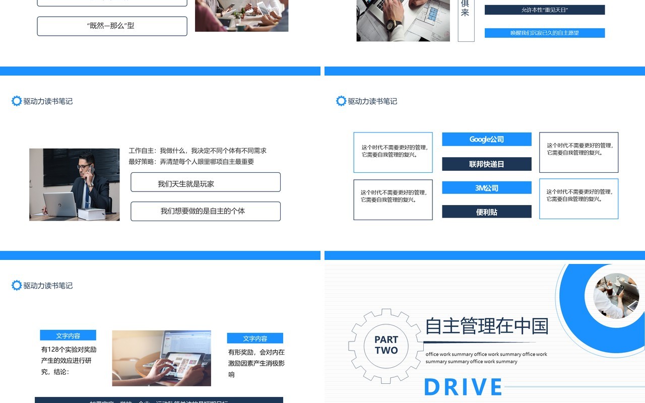 驱动力这个时代需要自我管理的复兴动态PPT模板