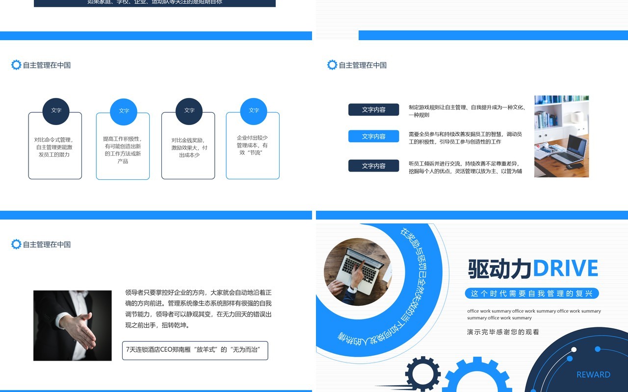 驱动力这个时代需要自我管理的复兴动态PPT模板