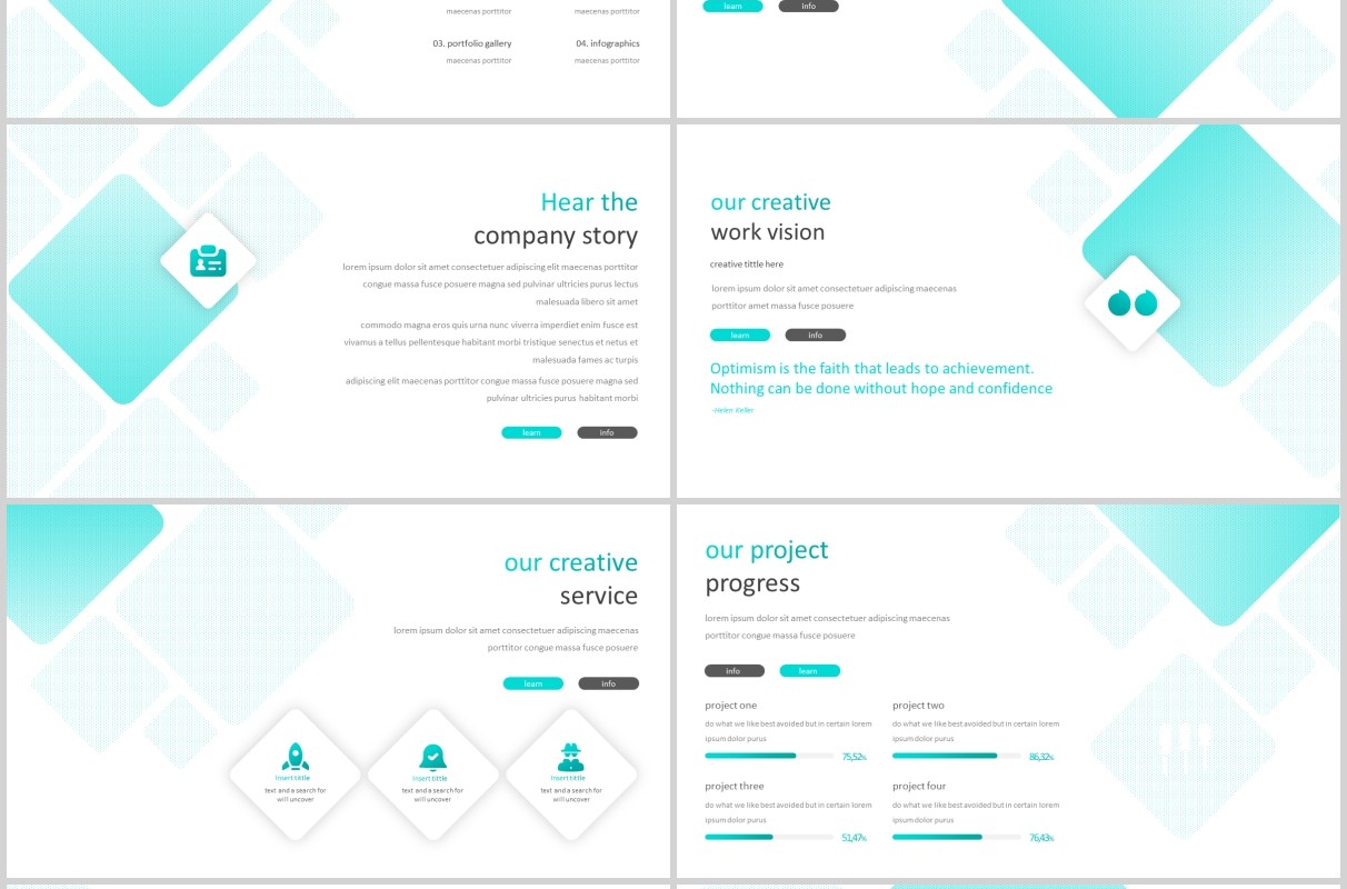 绿色公司简介个人简历竞聘求职PPT模板版式设计Abuela - Powerpoint Template