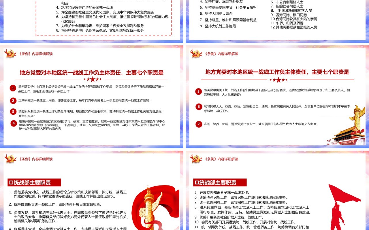 学习解读新修订的中国共产党统一战线工作条例党建PPT模板