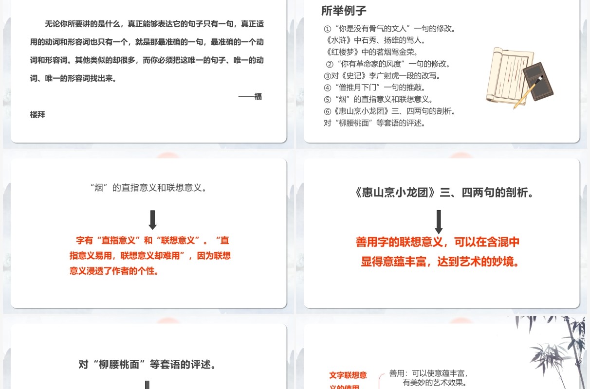 部编版高中语文必修五咬文嚼字课件PPT模板