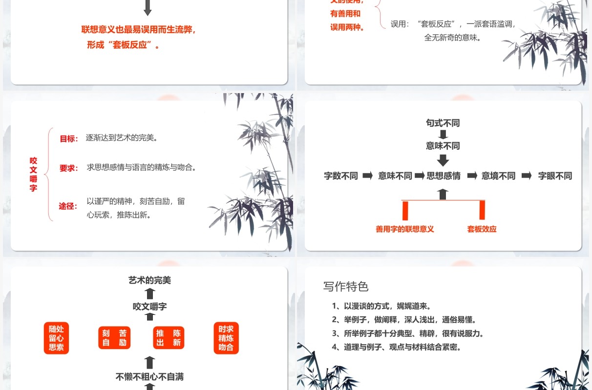 部编版高中语文必修五咬文嚼字课件PPT模板