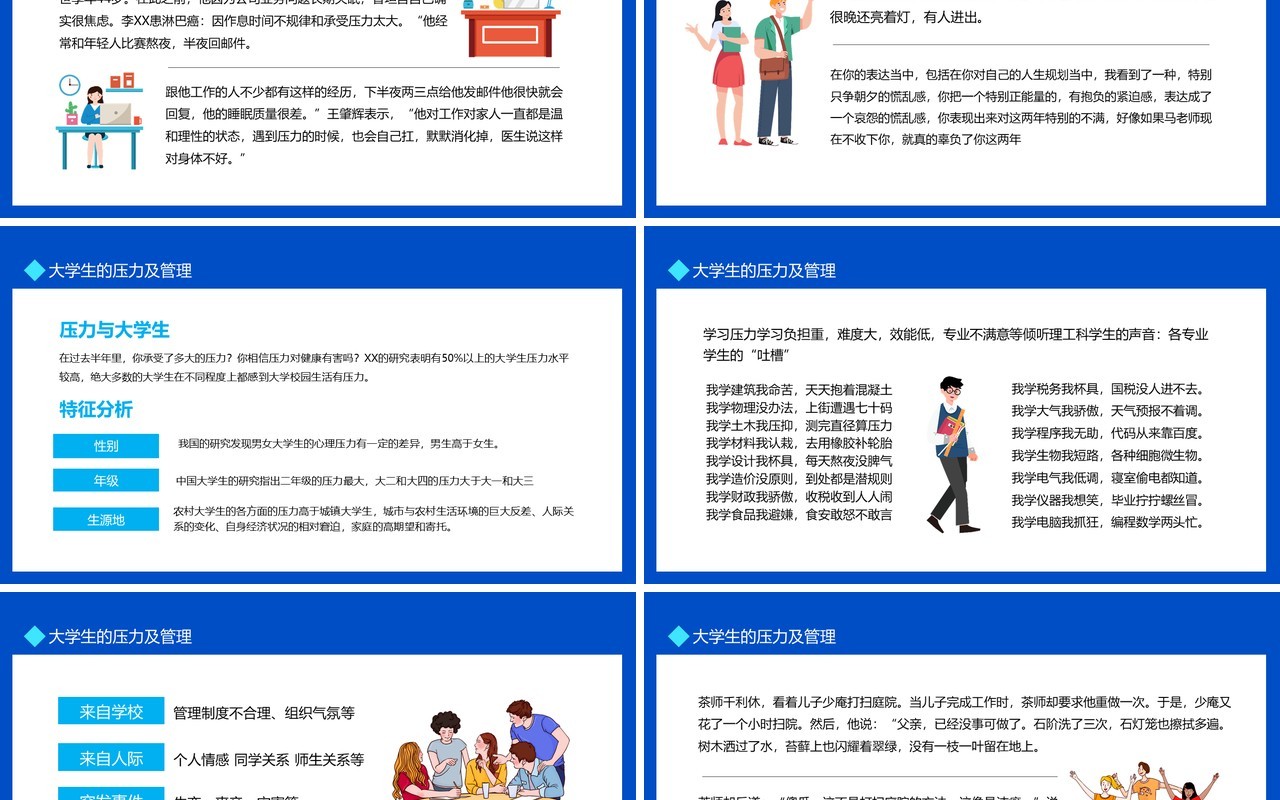 大学生压力管理与挫折应对心态培训动态PPT模板