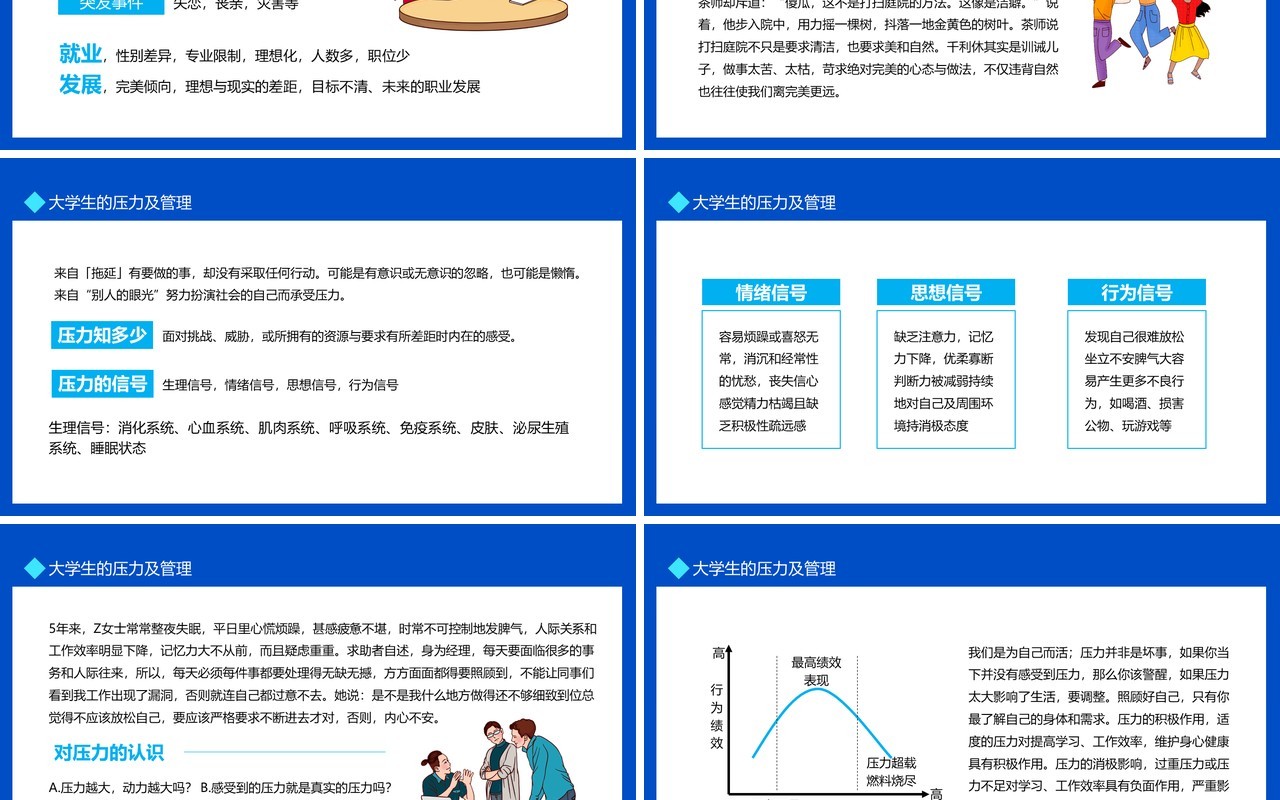 大学生压力管理与挫折应对心态培训动态PPT模板