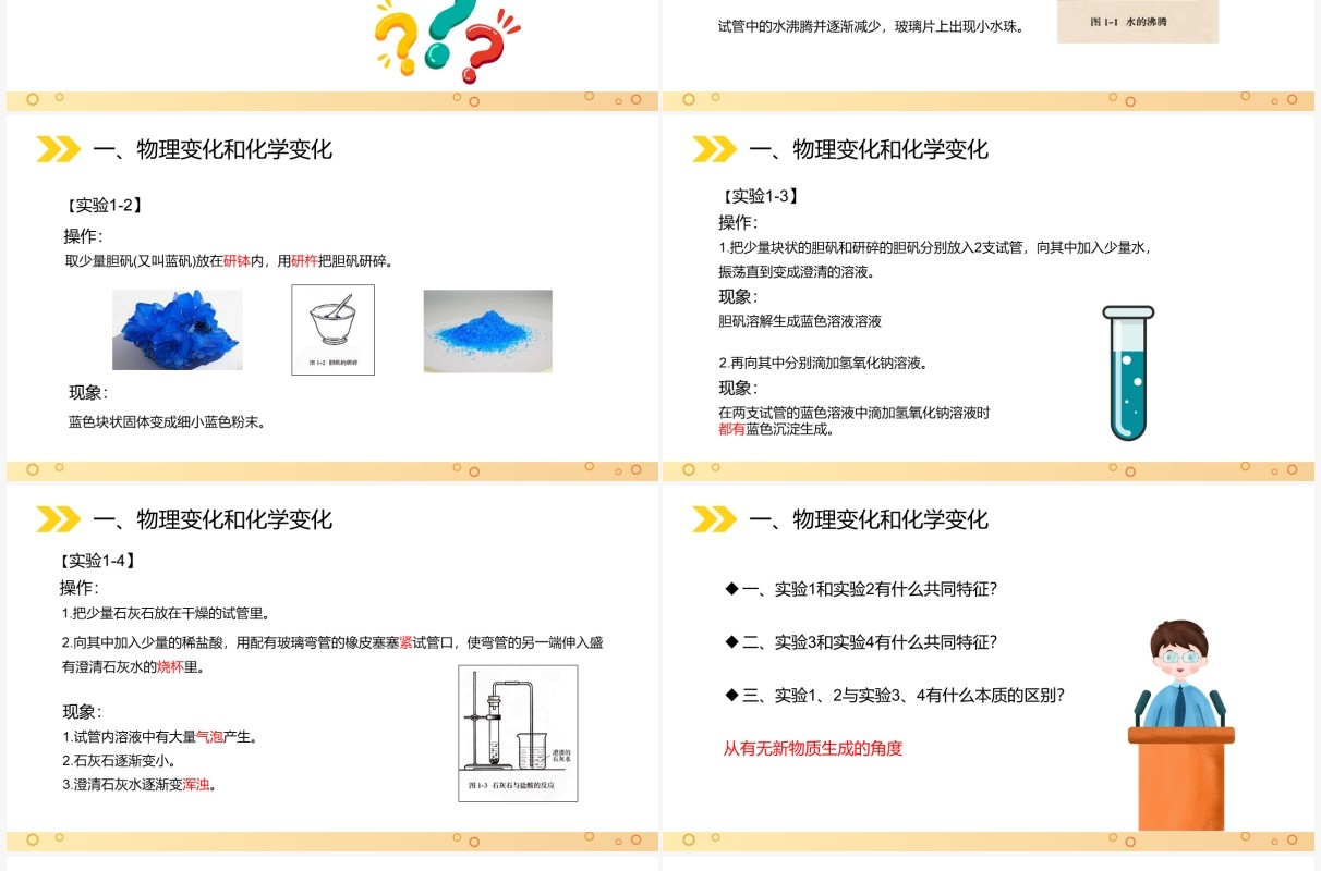 部编版九年级化学上册物质的变化和性质课件PPT模板