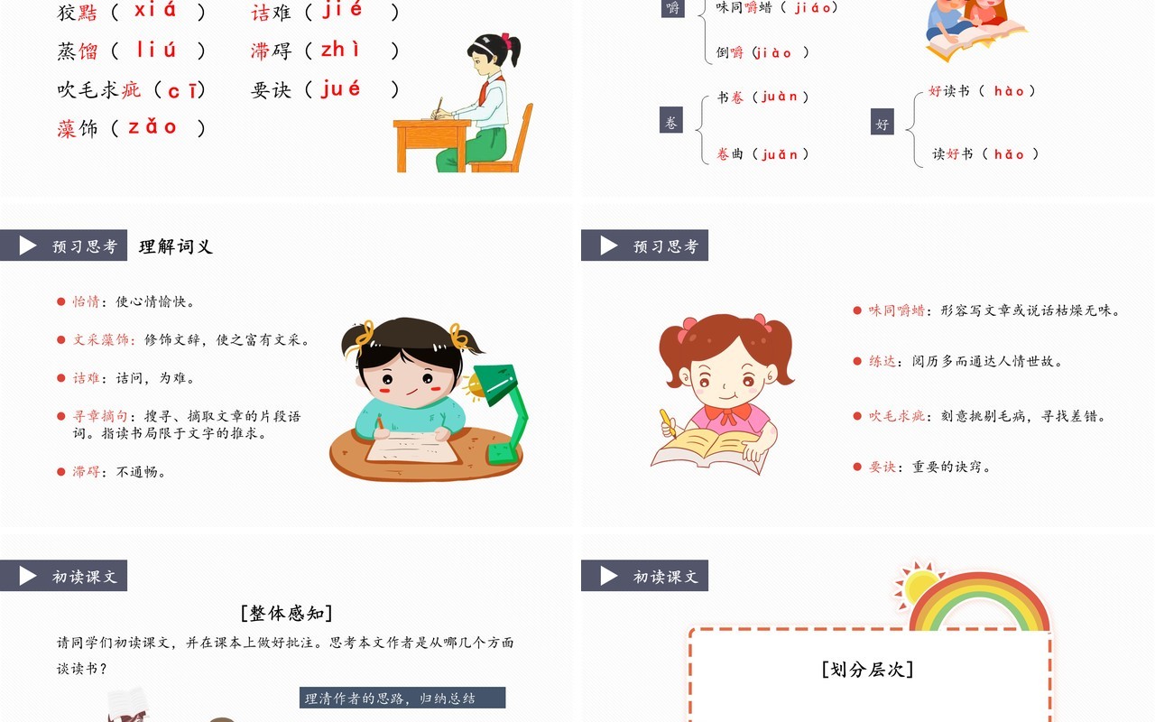 部编版九年级语文下册谈读书课件PPT模板