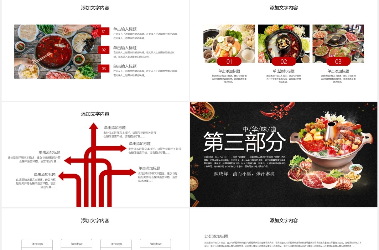 中华美食重庆火锅宣传介绍PPT模板