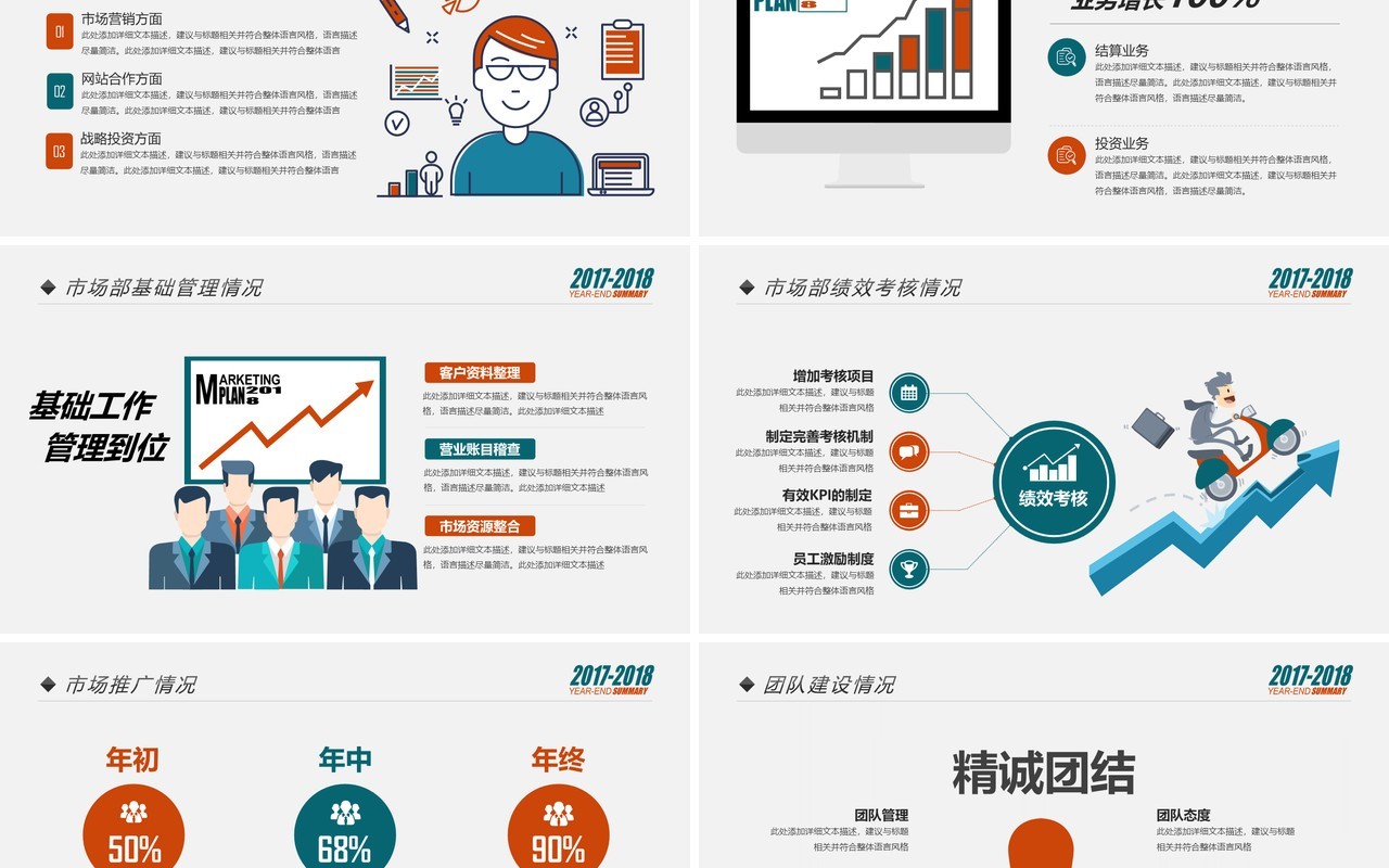 创意简洁工作总结PPT模板