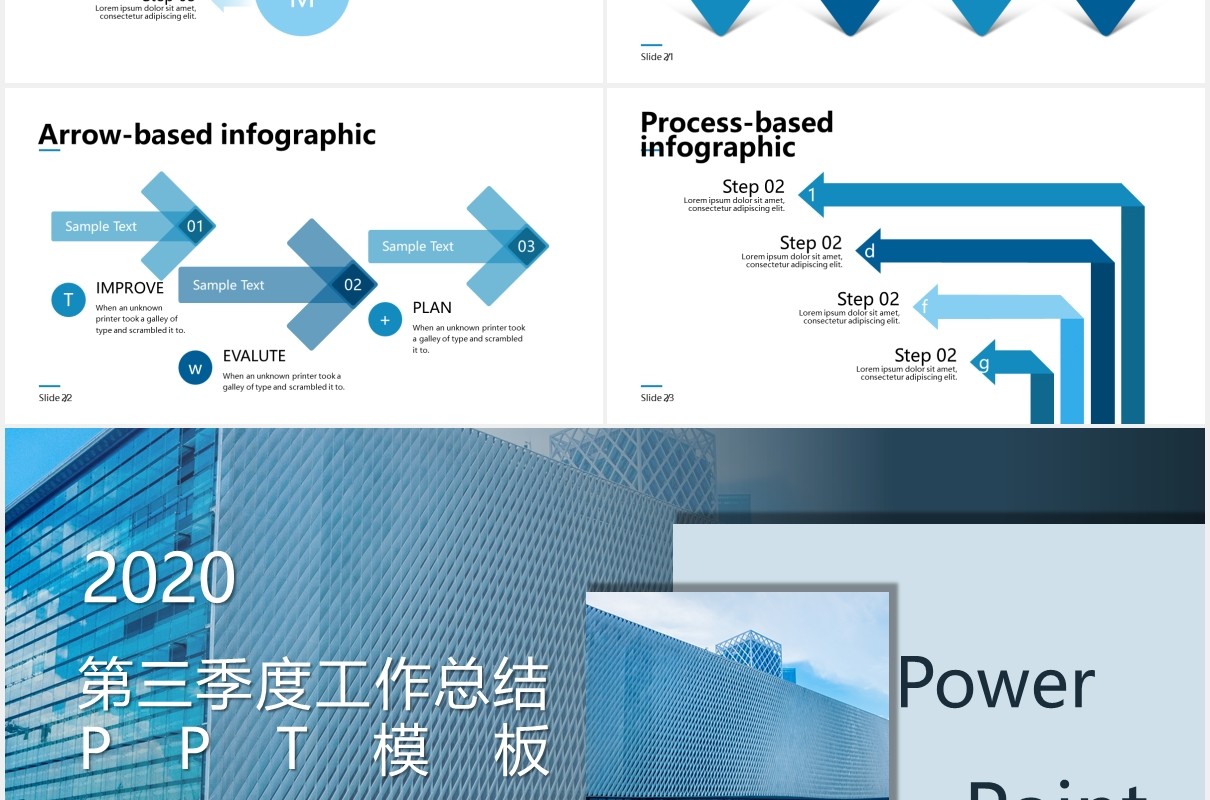 2020第三季度工作总结报告计划汇报PPT模板