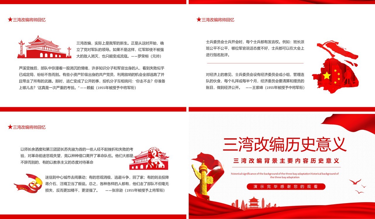 三湾改编背景主要内容历史意义动态PPT模板