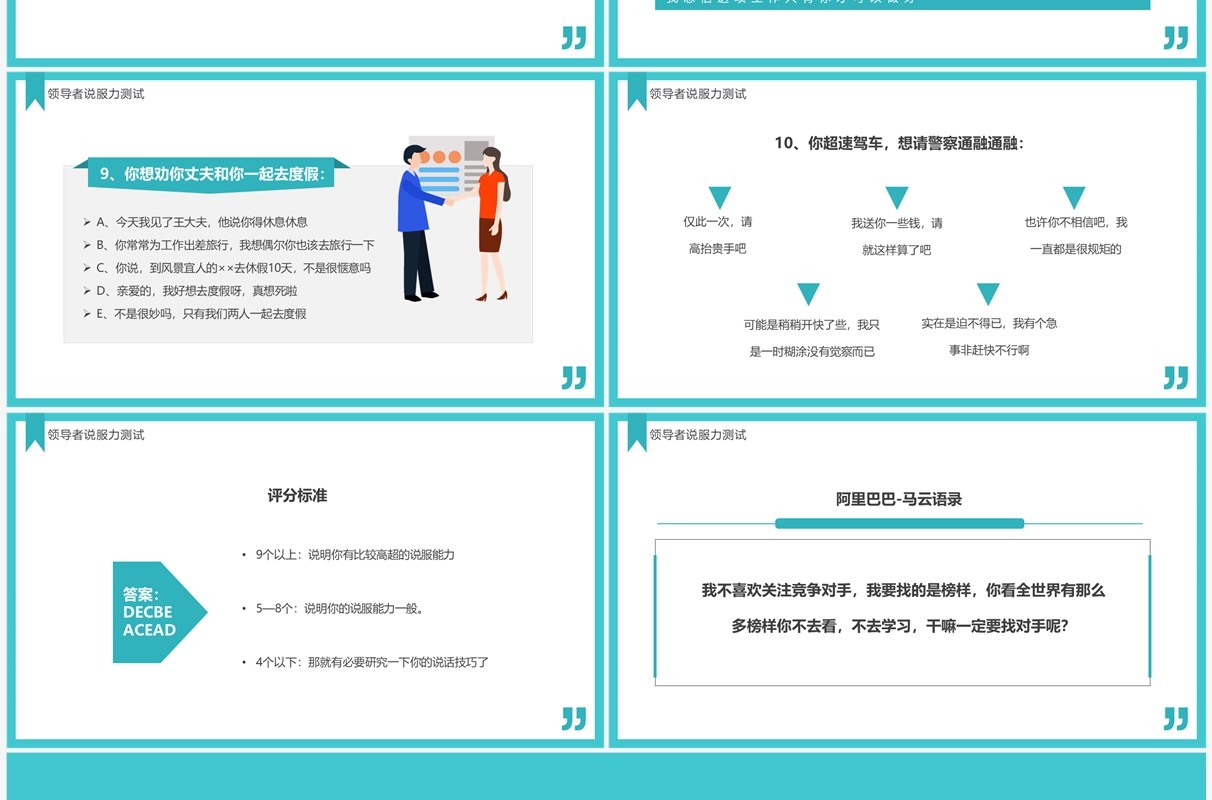 绿色扁平化自我管理能力训练PPT模板