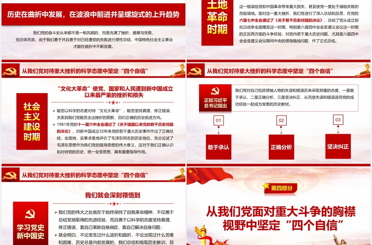 学习党史新中国史心得体会党课党建PPT模板