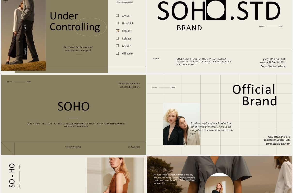 创意时尚营销宣传PPT模板soho creative marketing powerpoint