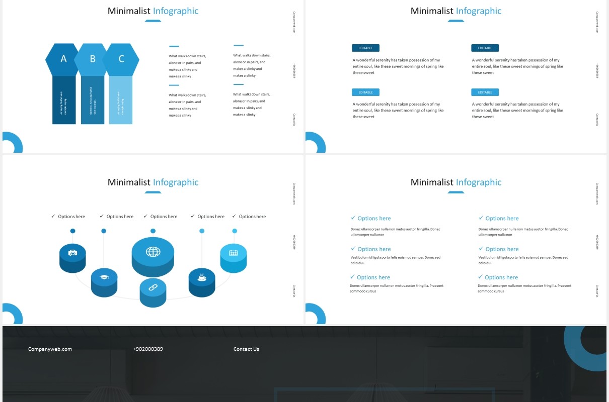 国外简约家装室内设计PPT模板Minalist Powerpoint Template