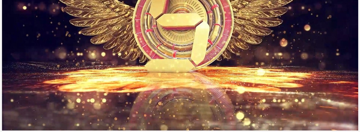 金色三维企业年会十秒倒计时PPT模板