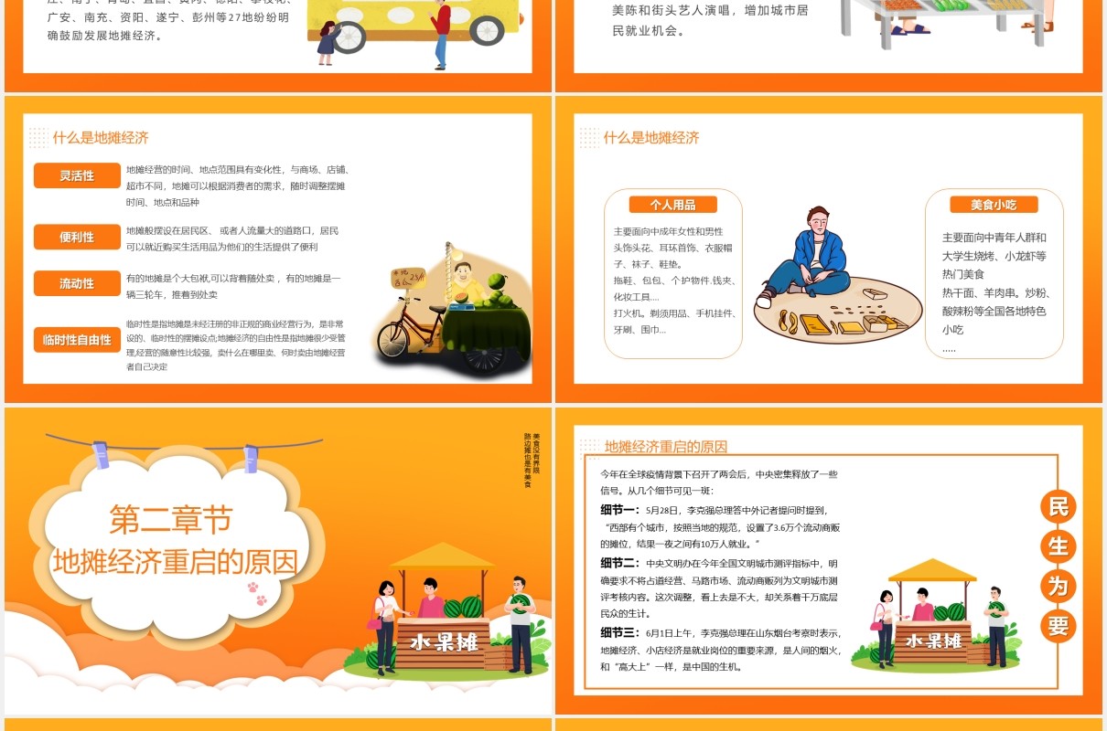 摆摊吧后浪地摊经济PPT模板