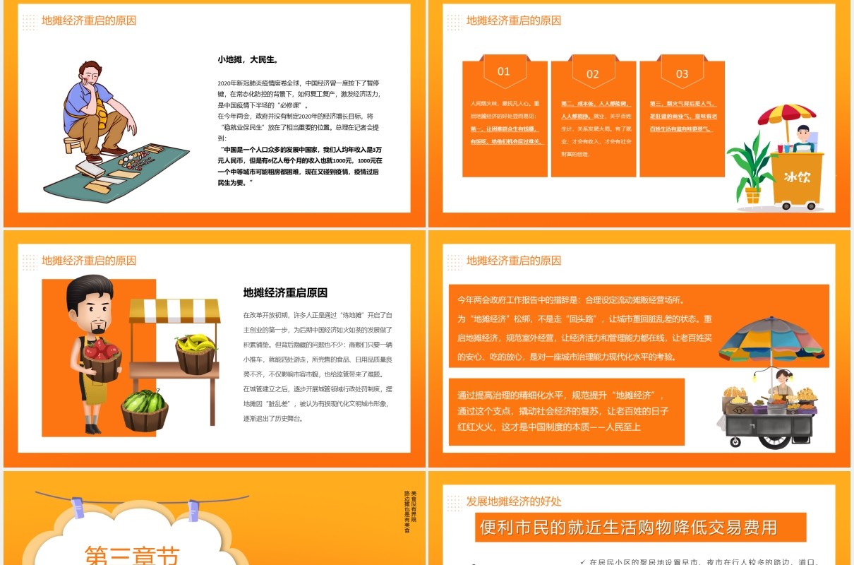 摆摊吧后浪地摊经济PPT模板