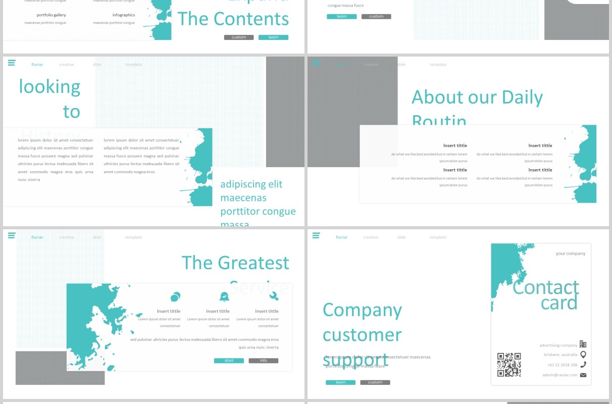 创意图形排版工作汇报PPT模板Raniar - Powerpoint Template