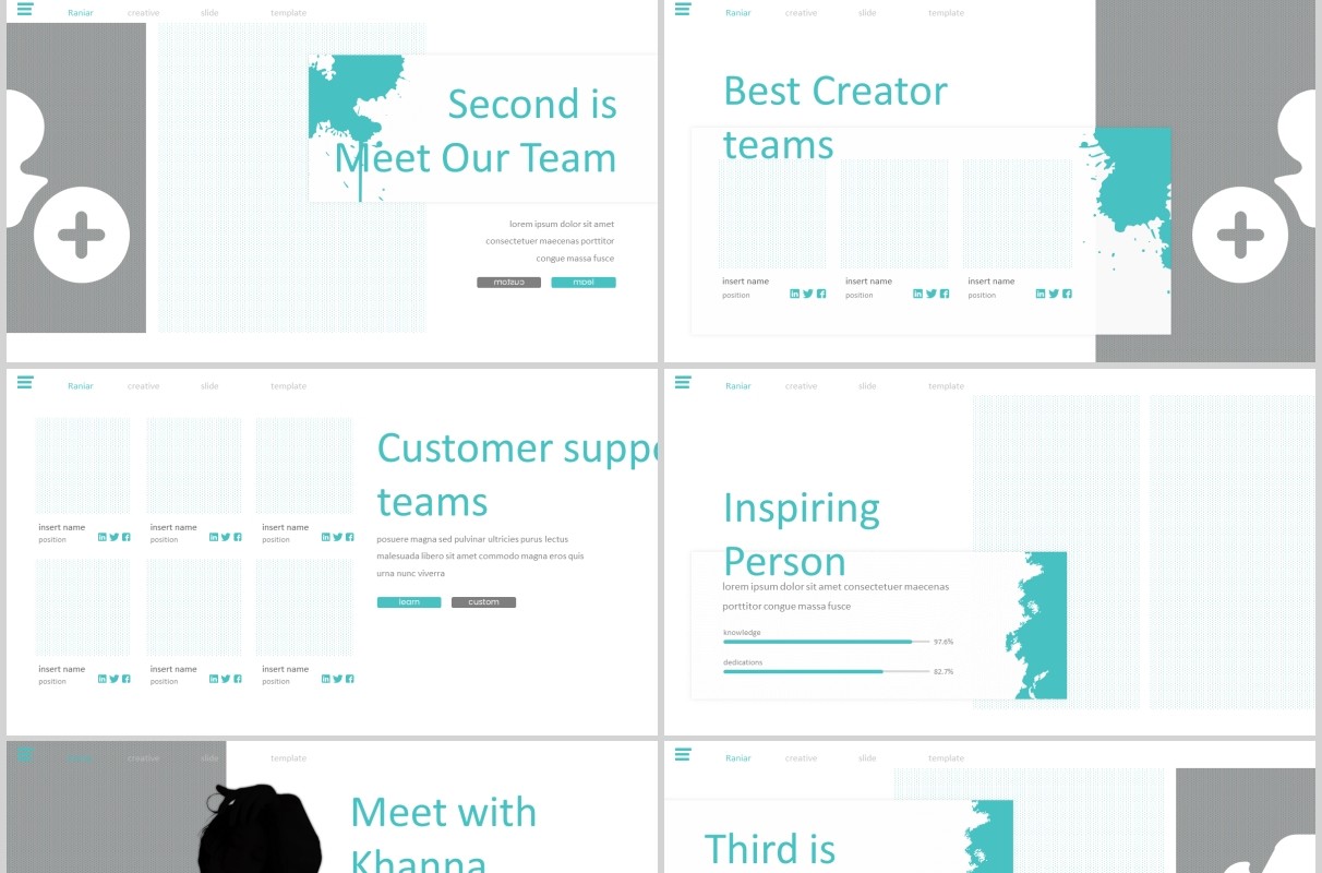 创意图形排版工作汇报PPT模板Raniar - Powerpoint Template