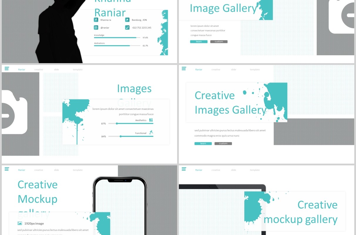 创意图形排版工作汇报PPT模板Raniar - Powerpoint Template
