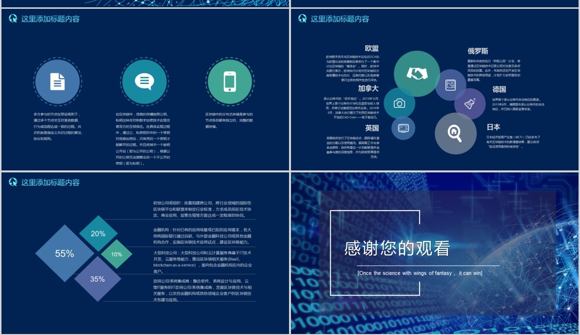科技创新区块链技术PPT模板36