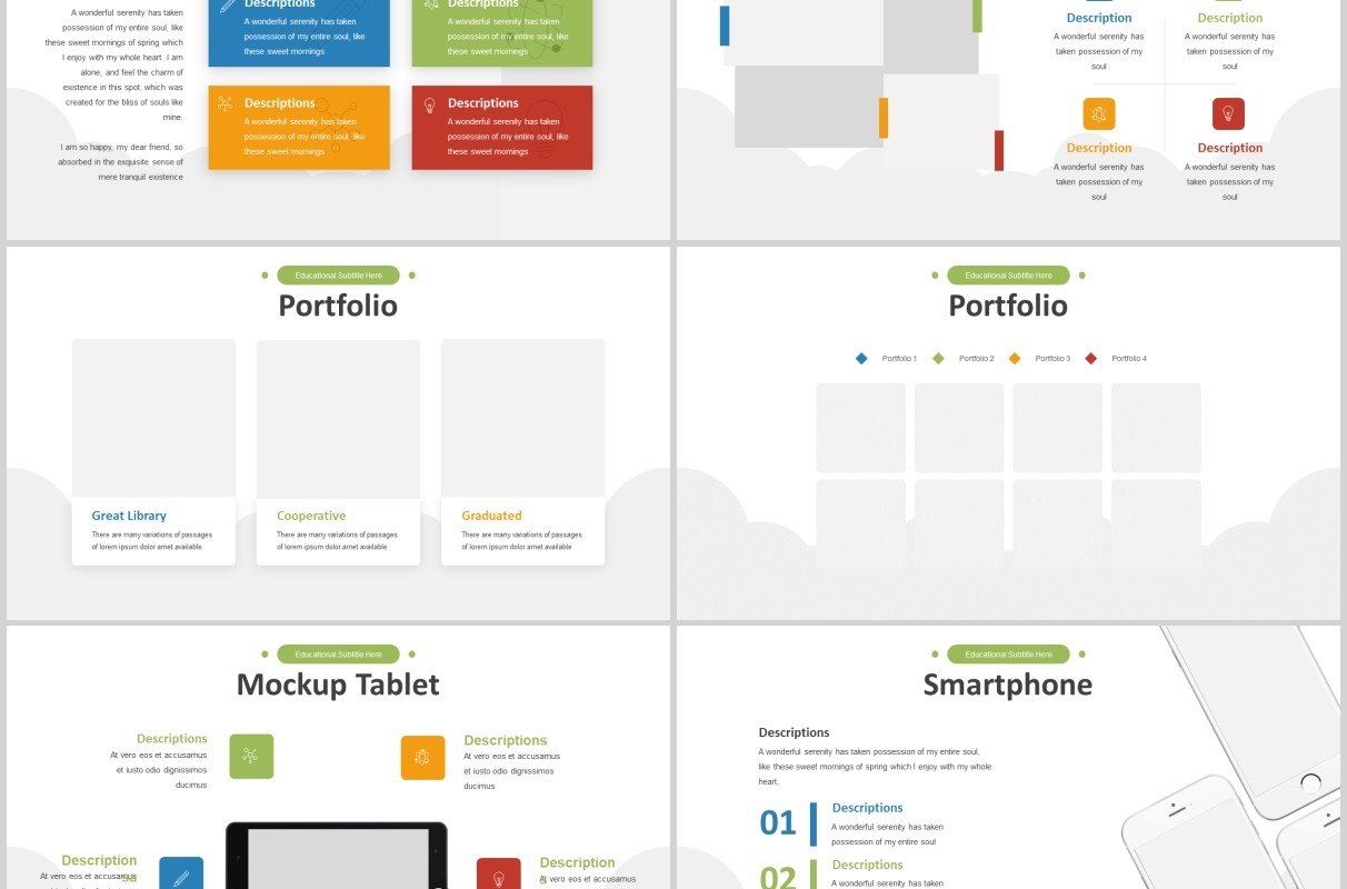 信息化教育培训学校PPT图片排版设计模板Educa - Education Powerpoint Template