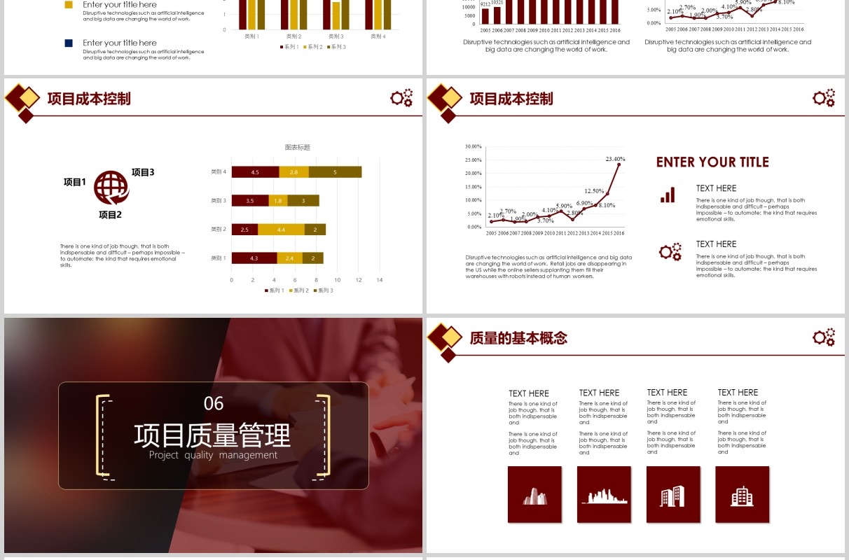 企业项目管理业务控制PPT模板