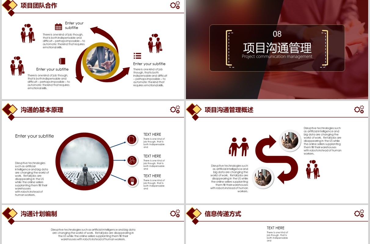 企业项目管理业务控制PPT模板