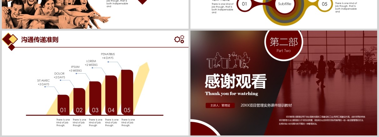 企业项目管理业务控制PPT模板