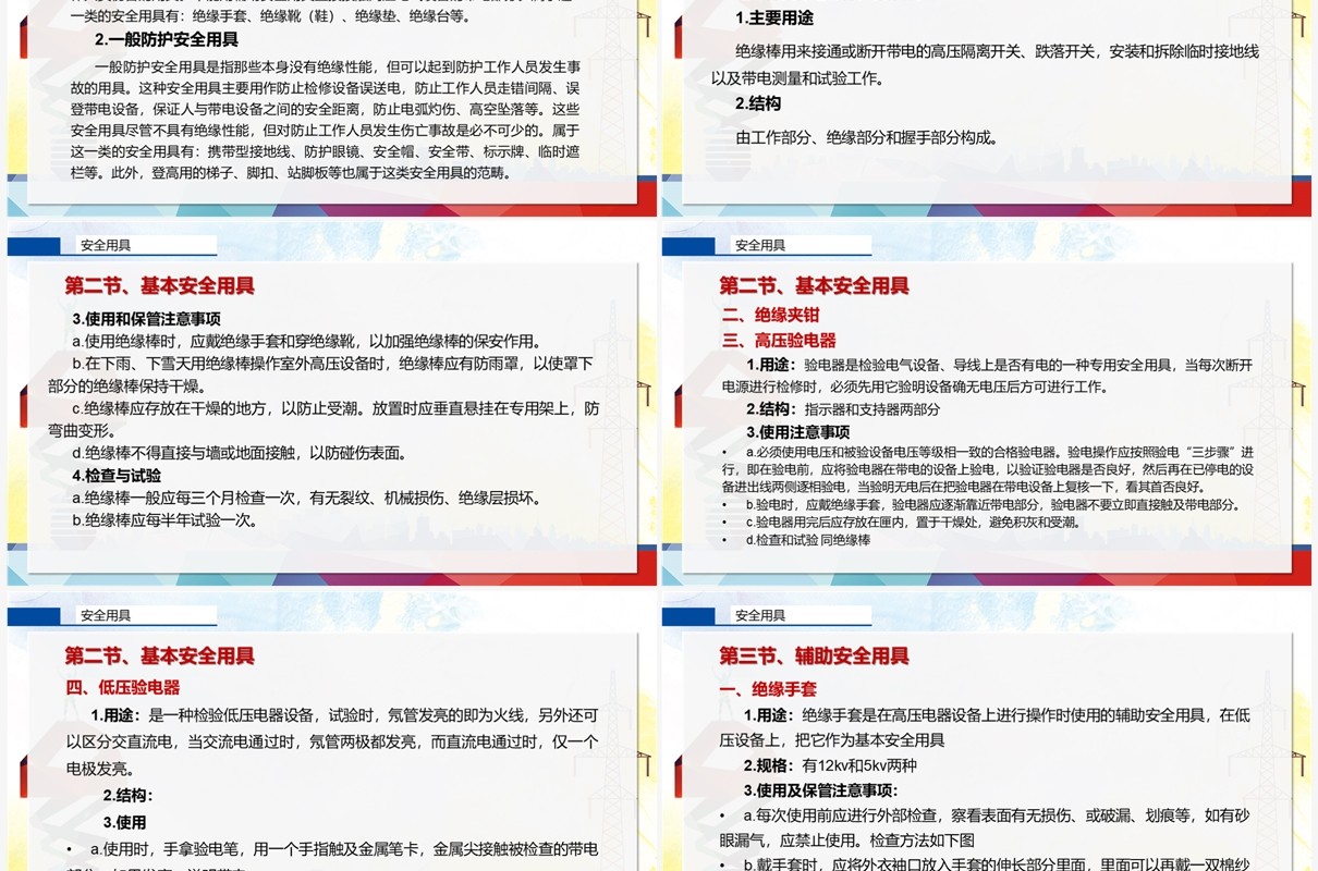 简约风电力生产安全知识培训PPT模板